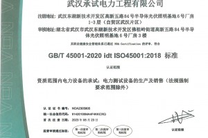 ISO 45001 职业健康安全管理体系认证证书